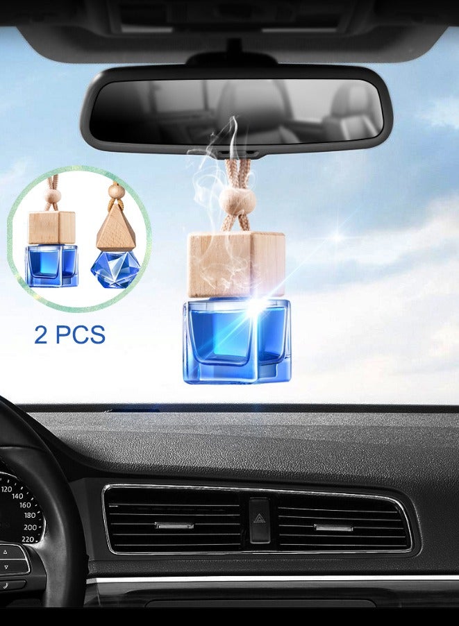 JSDUN Natural Plant Car Aromatherapy Pendant - Essential Oil Diffuser, Alcohol Free, Baby Safe, Deodorant with Heat Resistant Glass Bottle, Long-Lasting Fragrance, Suitable for Car/Home - Image 1